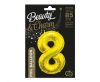Numere Gold, Bălare de folie de număr 8 aurie de 85 cm