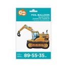 Vehicul Excavator 3D Balon folie Excavator 89 cm