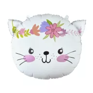 Pisică Cat Flower, balon din folie 44 cm