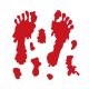 Bloody Feet, Bloody Footprint sticker geam set