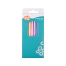 Colorat Macaron Metallic, lumânare de tort, set de lumânări 6 buc