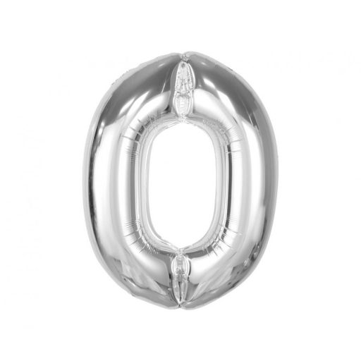 Numere Silver Balon folie argintiu numărul zero 92 cm