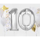 Numere Silver Balon folie argintiu numărul zero 92 cm