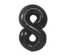 Numere B&C Matt Black Balon din folie neagră cifra 8 85 cm