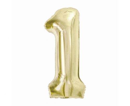 Numere B&C Champagne Balon de folie culoarea şampaniei numărul 1 85 cm