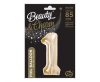 Numere B&C Champagne Balon de folie culoarea şampaniei numărul 1 85 cm