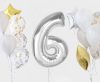 Argintiu 6 Silver număr balon folie 92 cm