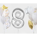 Numere Silver Balon folie argintiu numărul 8 92 cm
