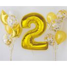 Numere Gold Balon din Folie Numărul 2 Aur 92 cm