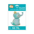 Elefant Elephant with Crown balon folie 70 cm