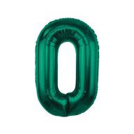   Numere B&C Bottle Green Balon din folie verde numărul 0 85 cm
