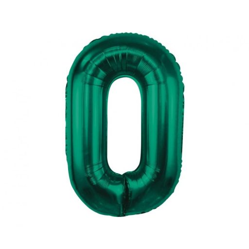 Numere B&C Bottle Green Balon din folie verde numărul 0 85 cm