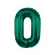 B&C Bottle Green, Verde Balon folie cifra 0 85 cm