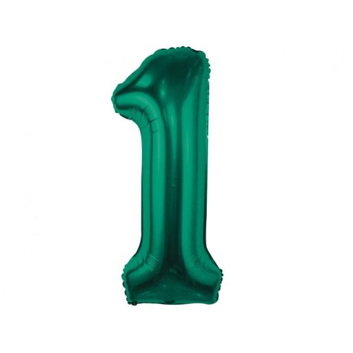 Numere B&C Bottle Green Balon din folie verde cu numărul 1, 85 cm