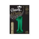 Numere B&C Bottle Green Balon din folie verde cu numărul 1, 85 cm