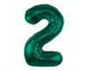 B&C Bottle Green, Verde Balon folie cifra 2 85 cm