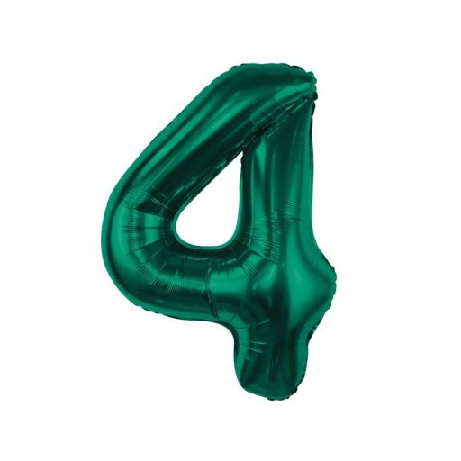 Numere B&C Bottle Green Balon folie verde numărul 4, 85 cm