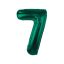 Numere B&C Bottle Green Balon din folie Verde cifra 7, 85 cm