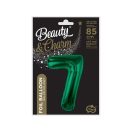 Numere B&C Bottle Green Balon din folie Verde cifra 7, 85 cm