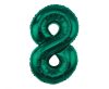 Numere B&C Bottle Green Balon din folie verde numărul 8 de 85 cm