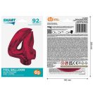 Numere Red Balon Din Foaie Numărul 4 Roșu 92 cm