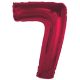 Numere Red Balon din folie roșie cu numărul 7 92 cm