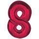 Numere Red Balon din folie roșie numărul 8, 92 cm