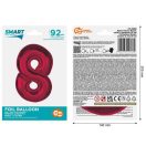 Numere Red Balon din folie roșie numărul 8, 92 cm