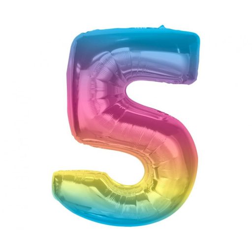 Numere Rainbow Balon folie colorat numărul 5, 92 cm