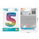 Numere Rainbow Balon folie colorat numărul 5, 92 cm