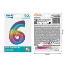 Numere Rainbow Balon folie colorat numărul 6, 92 cm