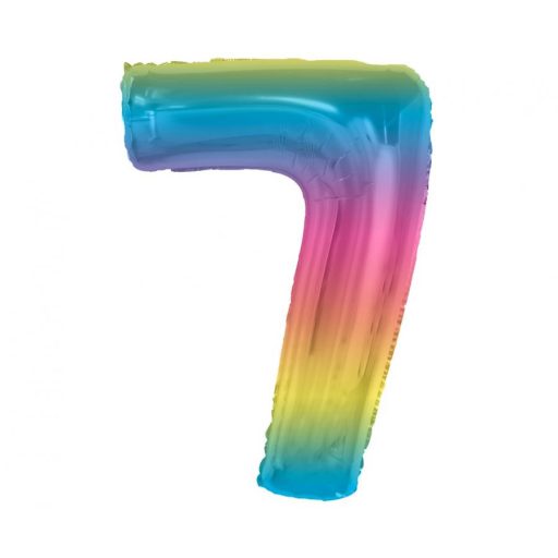 Numere Rainbow Balon cu folie colorată numărul 7, 92 cm