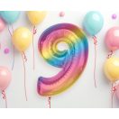 Numere Rainbow Balon din folie colorat număr 9, 92 cm
