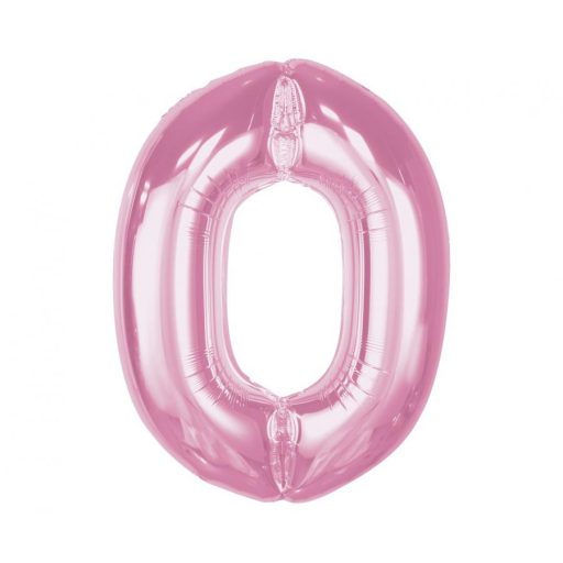 Numere Light Pink Balon din folie roz numărul 0 - 92 cm