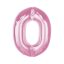 Numere Light Pink Balon din folie roz numărul 0 - 92 cm