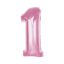 Numere Light Pink Balon din Folie Roz cu Numărul 1 de 92 cm
