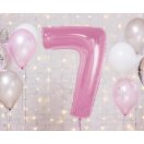 Numere Light Pink Balon din folie roz cu numărul 7 de 92 cm