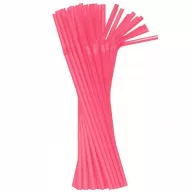 Colorat Pink paie din plastic 50 buc