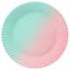 Colorat Ombre farfurie de hârtie 6 buc 18 cm