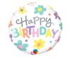 Happy Birthday Retro Daisies balon folie 46 cm
