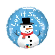   Crăciun Let It Snow, Băiat de zăpadă balon de folie 46 cm