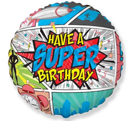 Super Birthday Comic balon folie 46 cm (WP) ) )