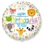 La mulți ani Animals Balon folie cu animăluțe Happy Birthday 46 cm (WP)