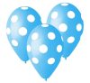 Sky Blue Dots, albastru balon, balon 5 bucăți 12 inch (30 cm)