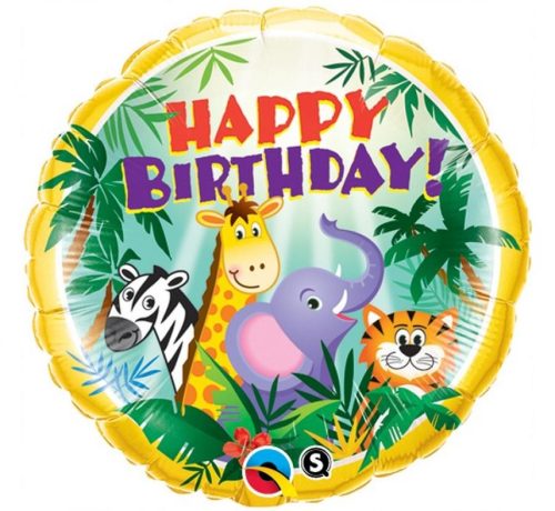 Happy Birthday Jungle, Junglă balon folie 46 cm