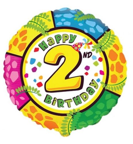 Happy Birthday 2 Pattern ziua de naștere balon folie 48 cm