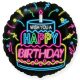 La mulți ani Neon Balon din folie Happy Birthday 48 cm