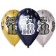 Happy Birthday 18 Metallic balon, balon 6 bucăți 12 inch (30 cm)