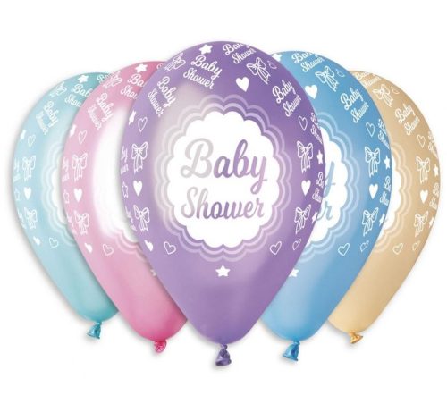 Bebe Shower Metallic balon, balon 5 bucăți 12 inch (30 cm)