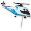 Vehicul Police Balon din folie elicopter 36 cm (WP)